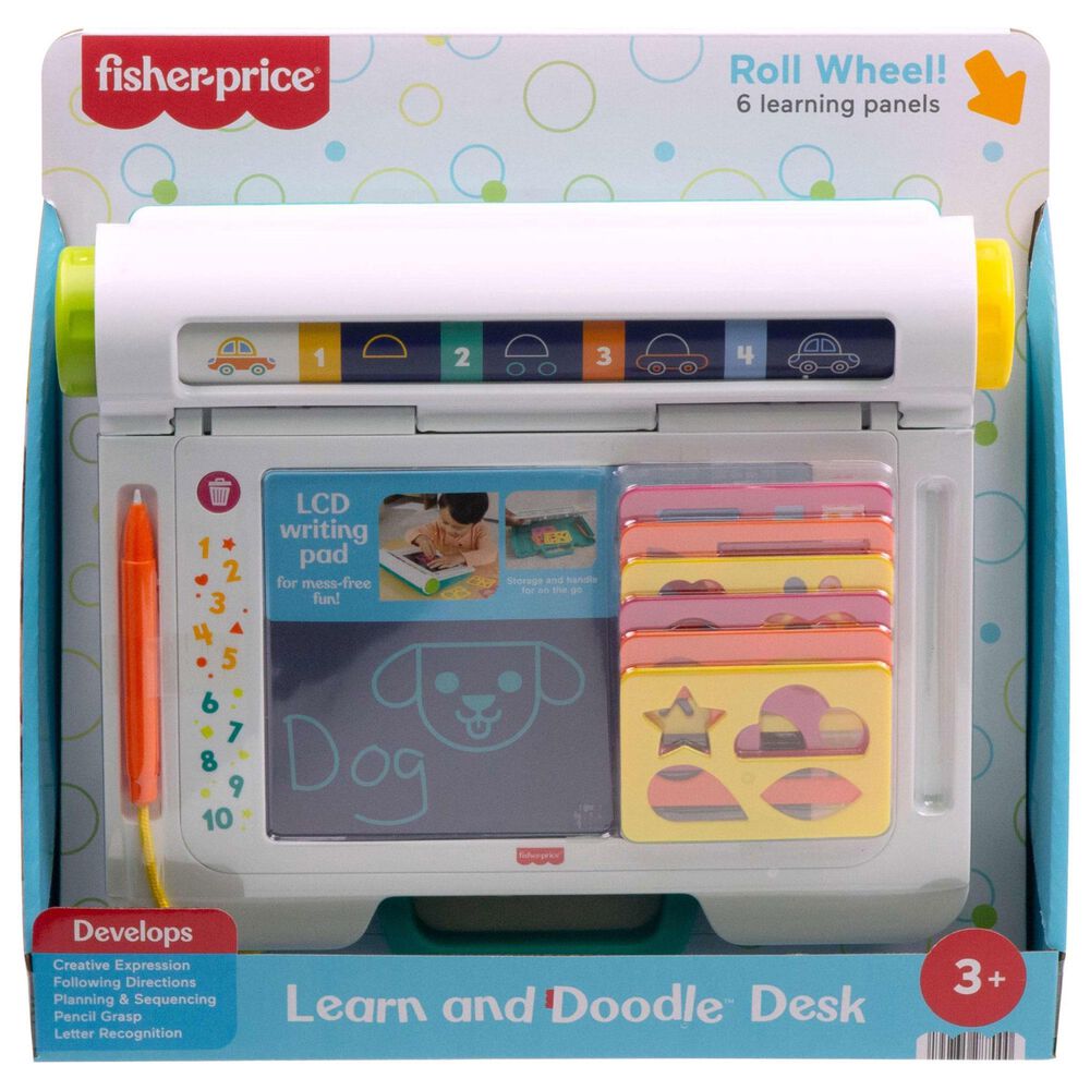 Fisher Price Learn and Doodle Desk Drawing Tablet with LCD Screen in Multicolor, , large