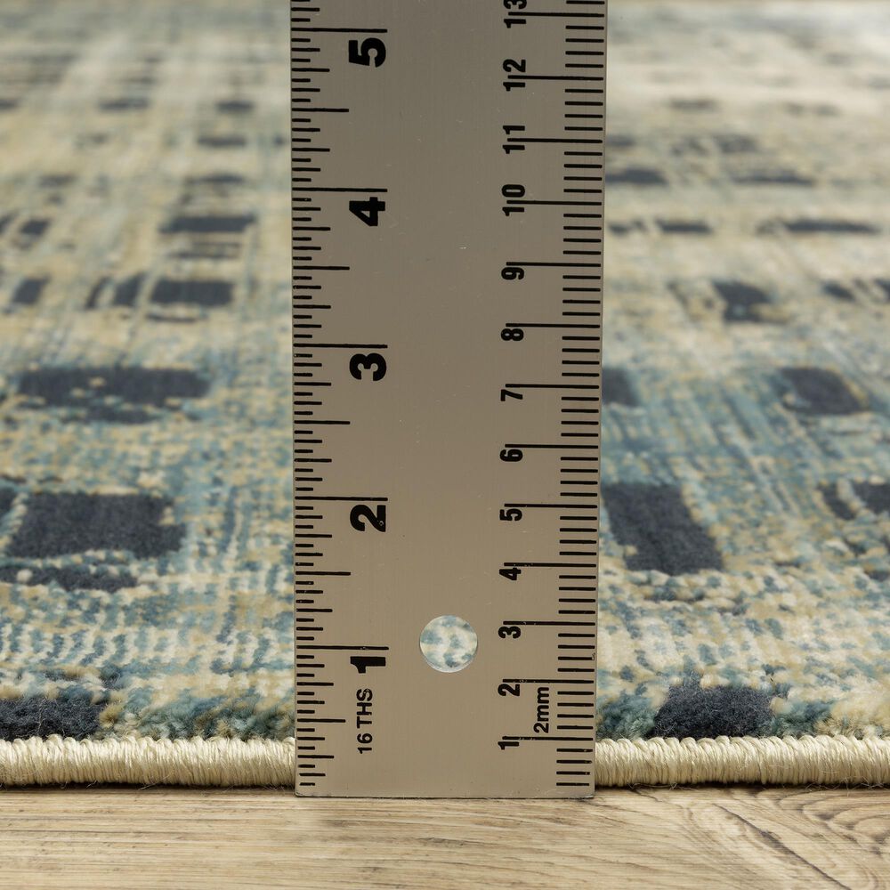 Oriental Weavers Reed RE07B 9&#39;10&quot; x 12&#39;10&quot; Beige and Blue Area Rug, , large