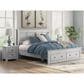 Ashley Makidern 2 Piece King Storage Bedroom Set with Two Drawers in Whitewash, , large