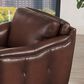 Hydeline Belfast Stationary Chair and Ottoman Set in Caramel Brown, , large