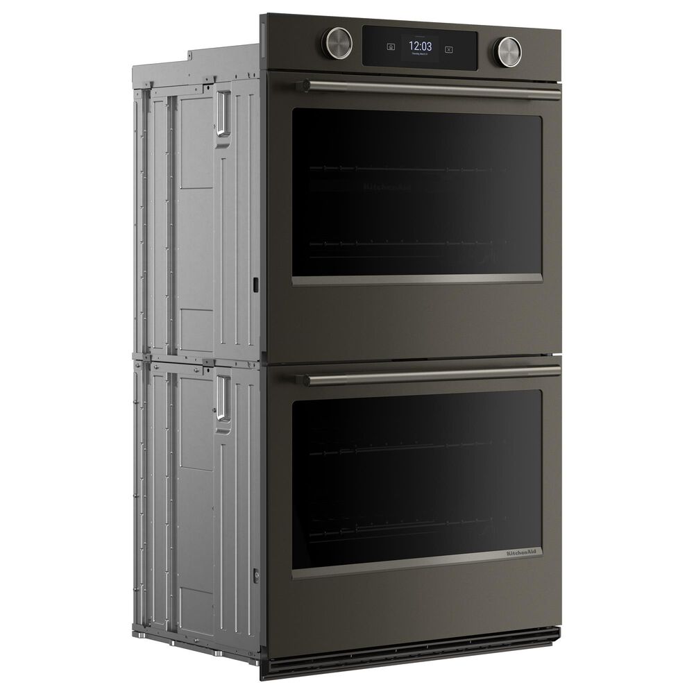 KitchenAid 2-Piece Kitchen Package with Black Ore 30" Smart Double Wall Oven and Stainless Steel 36" Gas Cooktop, , large