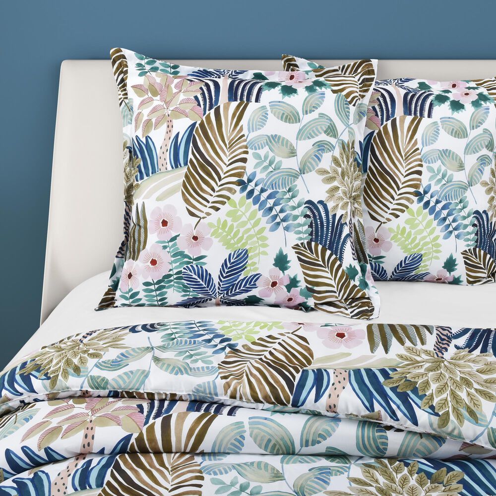 J. Queen New York Rainforest 26&quot; Square Euro Pillow Sham in Teal, , large