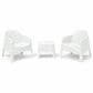 Zentro Living Milan 3-Piece Patio Chat Set In White, , large