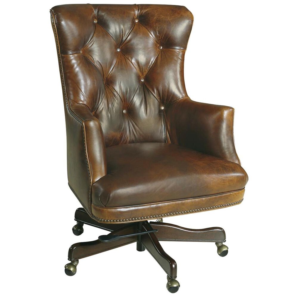 Hooker Furniture Parthenon Temple-87 Executive Swivel Tilt Chair in Brown, , large