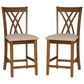 Linon Home Decor Maggie Counter Stool in Brown (Set of 2), , large