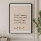 HOMLUX 24" x 18" Just Start Canvas Art in Black, , large
