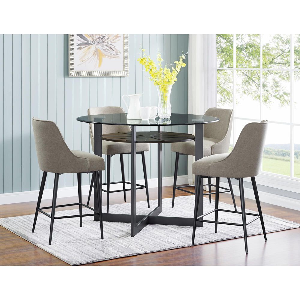 Steve Silver Owen 48&quot; Counter Height Table in Carmel/Silver, , large