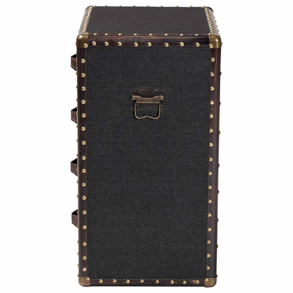 Baxton Studio Jaelyn 4-Drawer End Table in Black, , large