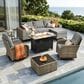 HOMLUX 9-Piece All-weather Rattan Outdoor Patio Furniture Set in Dark Gray, , large