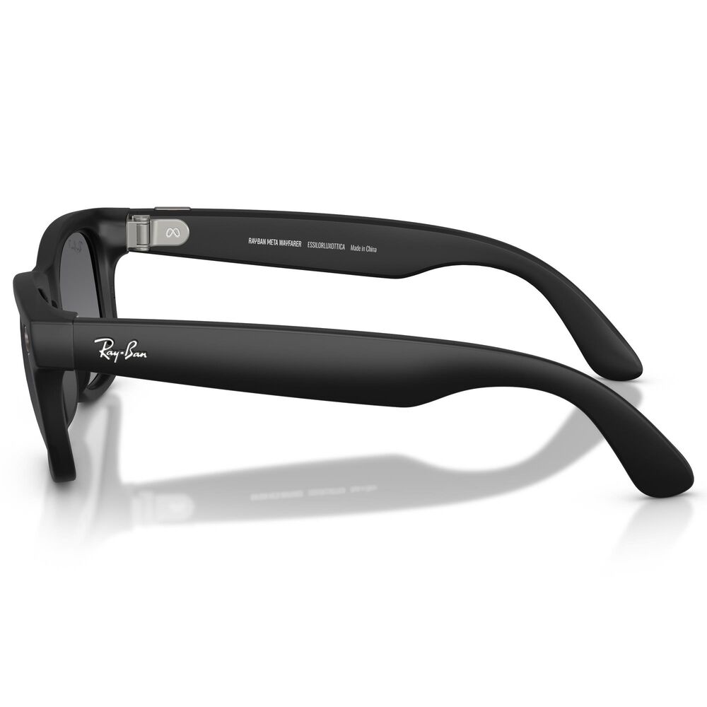 Rayban Glasses Wayfarer Gen 2 53mm Sunglasses with Graphite Polarized Lenses in Matte Black, , large