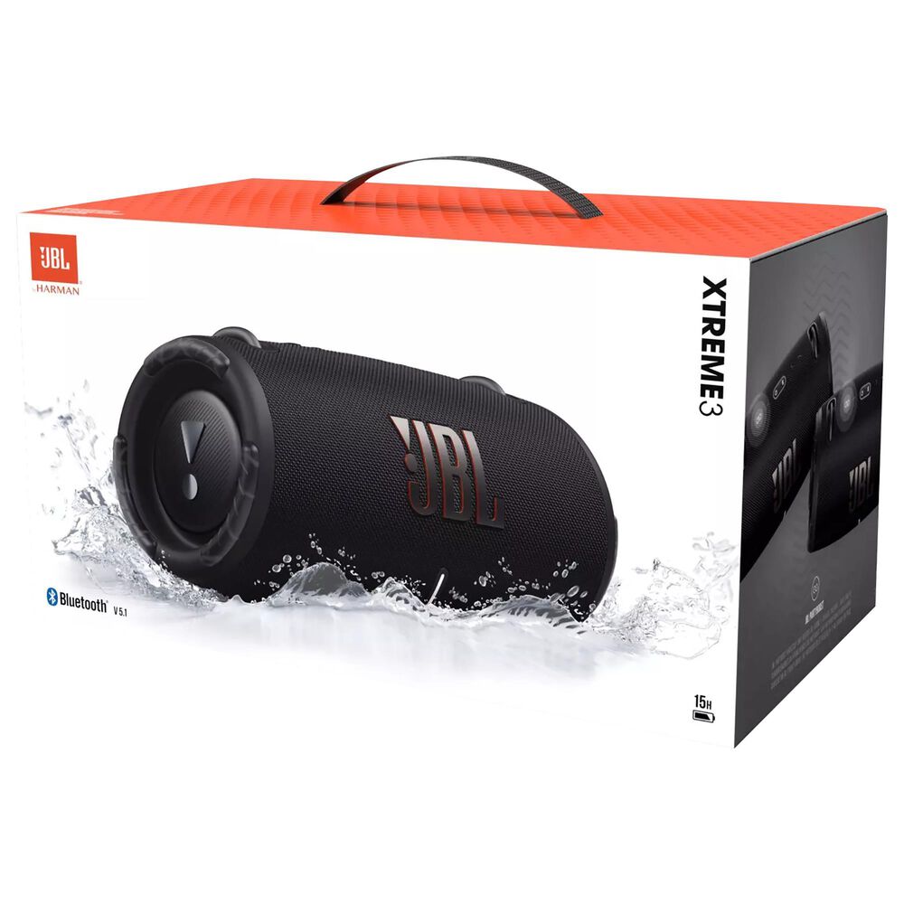 JBL Xtreme 3 Portable Bluetooth Speaker in Black Nebraska Furniture Mart