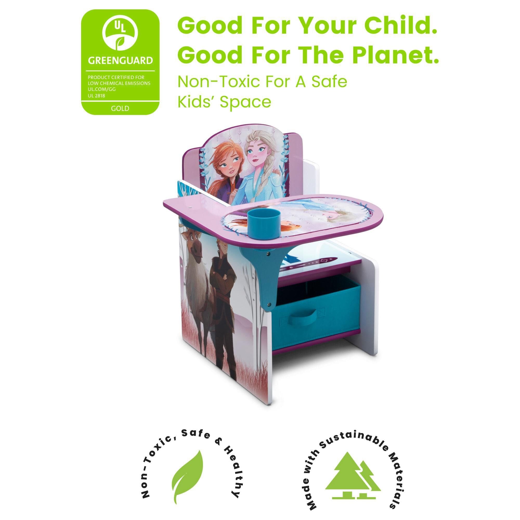 Delta Frozen Chair Desk with Storage Bin in Multicolor NFM