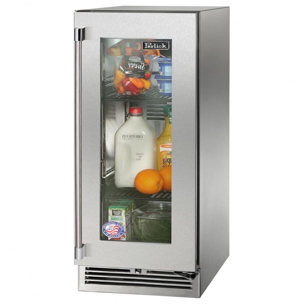 Perlick 2.8 Cu. Ft. Indoor Signature Series Built-In Counter Depth Compact Refrigerator with Left Hinge and Glass Door in Panel Ready, , large