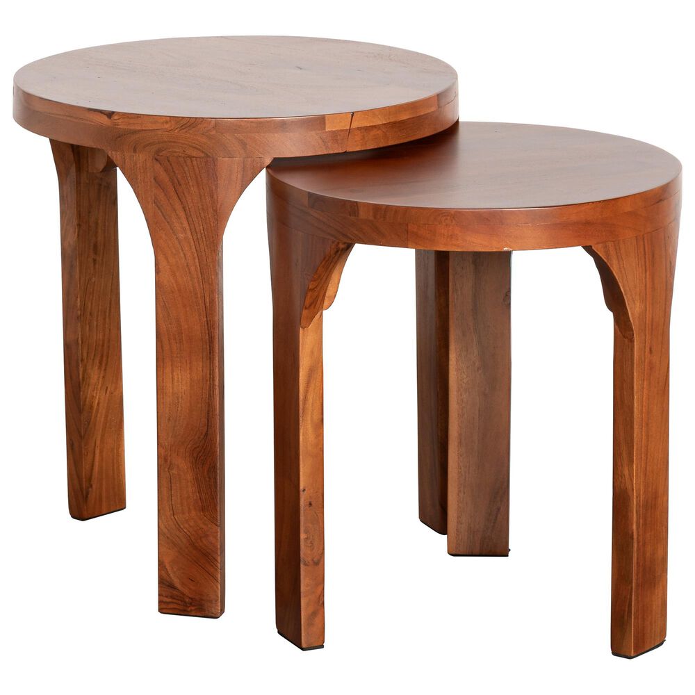 Bassett Mirror Company Paige 2-Piece Bunching End Table in Natural, , large