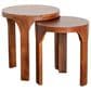 Bassett Mirror Company Paige 2-Piece Bunching End Table in Natural, , large