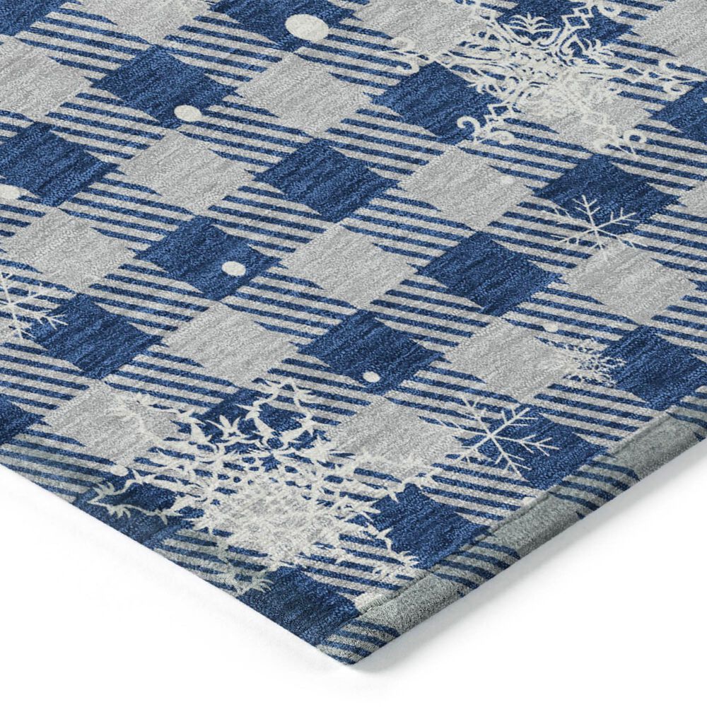 Dalyn Rug Company Wonderland WN32 2&#39;3&quot; x 7&#39;6&quot; Blue Indoor/Outdoor Runner, , large