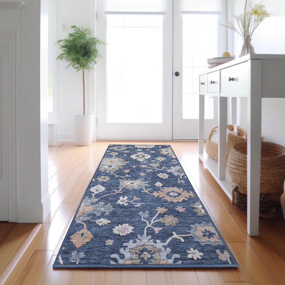 Dalyn Rug Company Hatay HY4 2&#39;3&quot; x 7&#39;6&quot; Navy Runner, , large