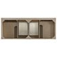 James Martin Vanities Breckenridge 60" Double Bathroom Vanity in Whitewashed Oak with 3 cm White Zeus Quartz Top and Rectangular Sinks, , large