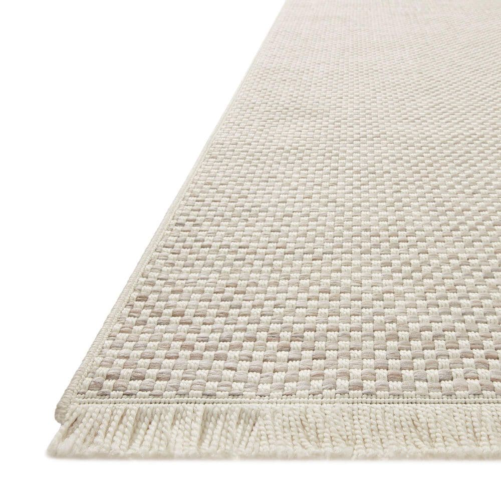 Amber Lewis x Loloi Malibu MAB-05 2&#39;3&quot; x 3&#39;9&quot; Ivory and Dove Indoor/Outdoor Area Rug, , large