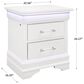Global Furniture USA Charlie 2-Drawer Nightstand in White, , large