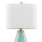 LumiSource Geo Rain Glass Table Lamp in Gold and Turquoise (Set of 2), , large