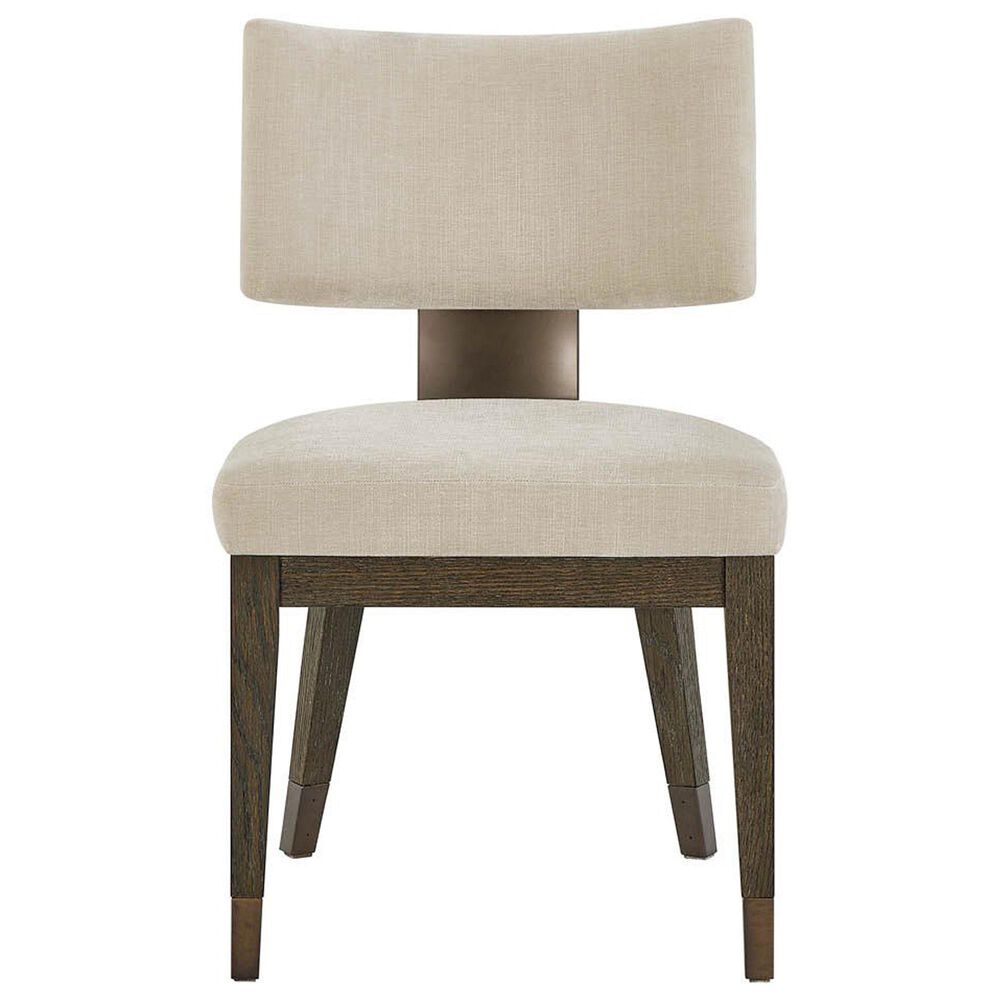 Furniture Worldwide Montclair Dining Side Chair in Medium Brown and Smoked Gold, , large