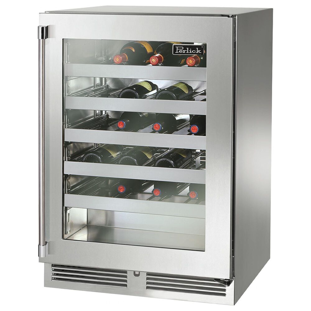 Perlick Signature Indoor Series 5.2 Cu. Ft. Wine Reserve with Right Hinge and Glass Door in Stainless Steel, , large