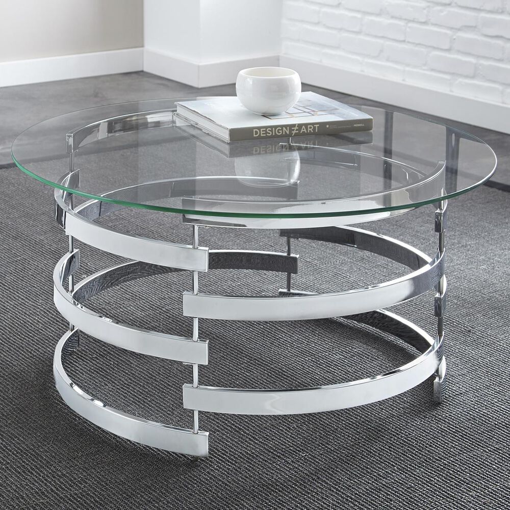 Crystal City Tayside Cocktail Table in Chrome, , large