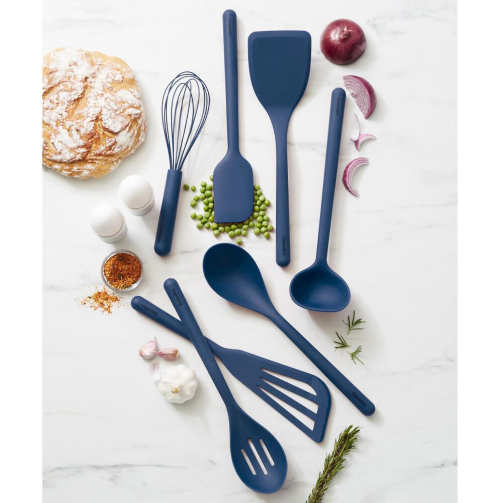 Green Pan Platinum Silicone 7-Piece Utensil Set in Oxford Blue, , large