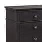Riva Ridge Oxford California King Storage Panel Bed with Two Nightstands in Black, , large