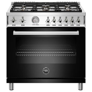 Bertazzoni 36" Professional  All Gas Range in Black, , large