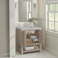James Martin Vanities Breckenridge 30" Single Vanity in Whitewashed Oak with 3 cm Eternal Jasmine Pearl Quartz Top, , large