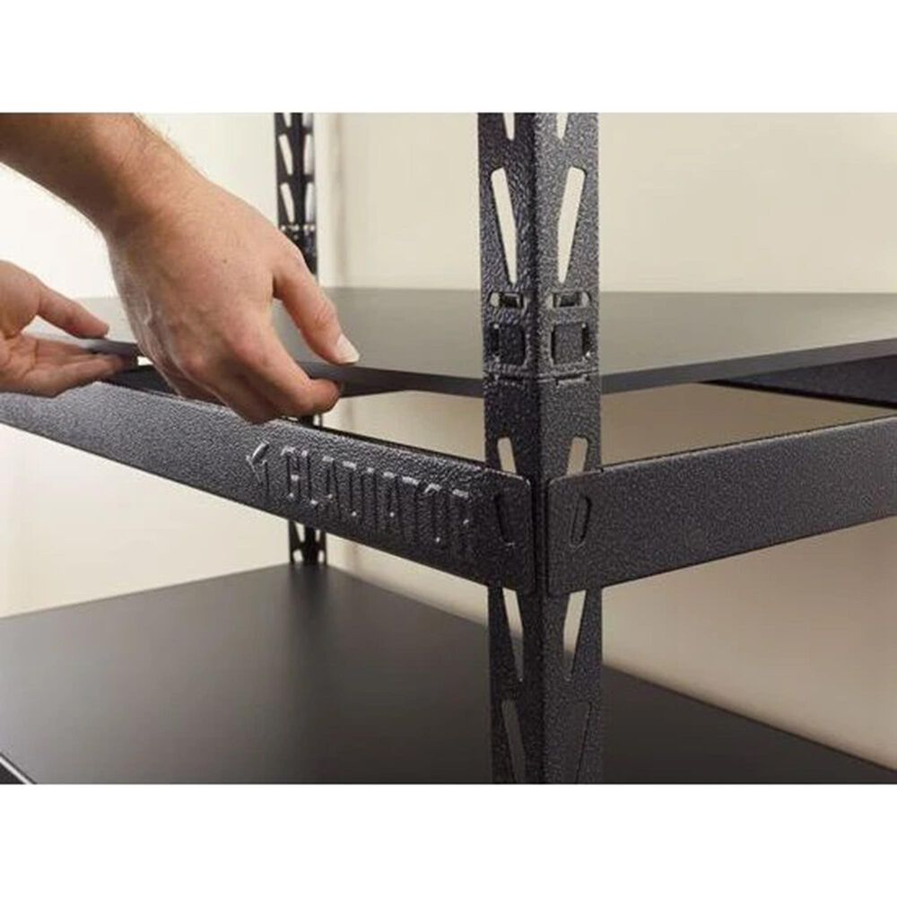 Gladiator 48&quot; Wide Ez Connect Rack with Five 18&quot; Deep Shelves in Hammered Granite, , large