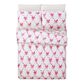 Peking Handicraft Abigail 2-Piece Bow Twin Quilt Set in Pink and White, , large