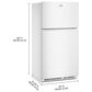 Whirlpool 21.3 Cu. Ft. Top Freezer Refrigerator with Total Coverage Cooling in White, , large