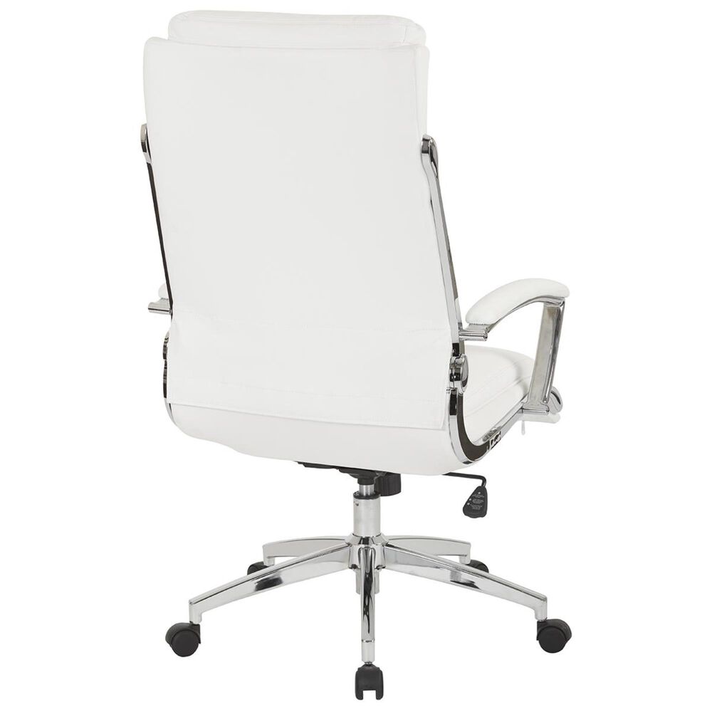 OSP Home FL Series High Back Executive Chair in White, , large