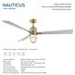 Minka-Aire Nauticus 65" Smart Indoor/Outdoor Ceiling Fan with Warm Coastal Driftwood Blades in Legacy Brass, , large