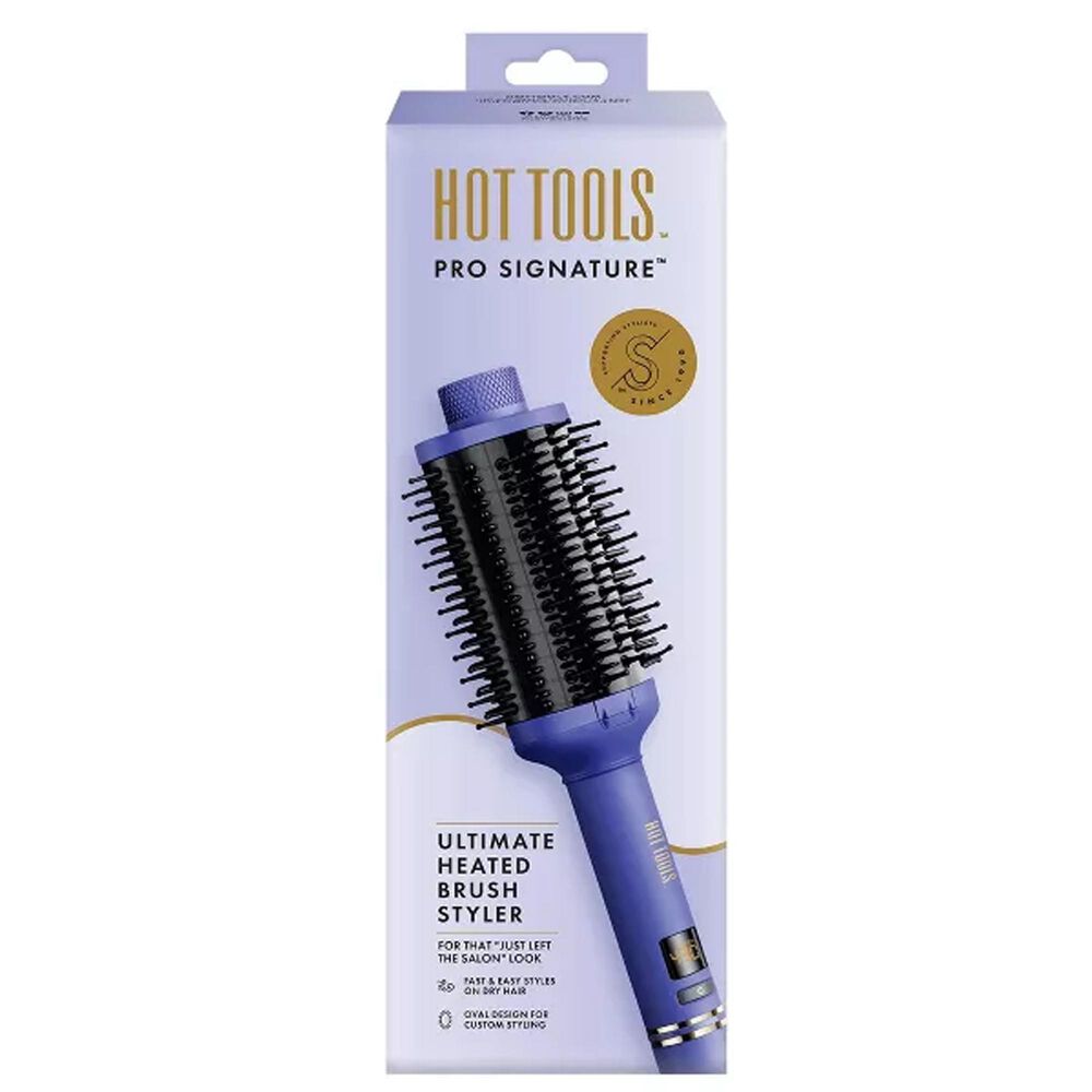 Hot Tools Hot Tools Signature Series Ultimate Heated Straightening Brush Styler in Purple, , large