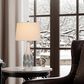 Cal Lighting Ely Ceramic Table Lamp in Milky White and Smoky Gray, , large