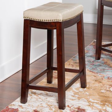 Linden Boulevard Claridge Counter Stool in Beige, , large