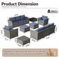 HOMLUX 12-Piece Patio Conversation Set in Denim Blue, , large