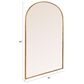 Creative Coop Arched Metal Framed Wall Mirror in Warm Gold, , large