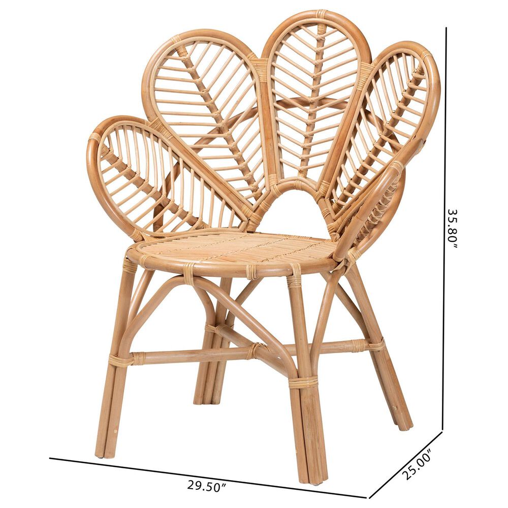 Baxton Studio Eliava Accent Chair in Natural Brown, , large