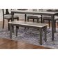 Linon Home Decor Willow Dining Bench in Smokey White and Dark Grey, , large