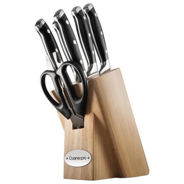 Power A Artisan Licht 7-Piece Knife Block Set in Brown, , large