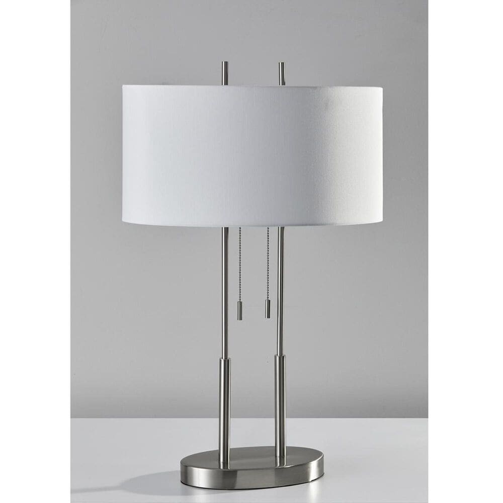 Adesso Duet Table Lamp in Brushed Steel, , large