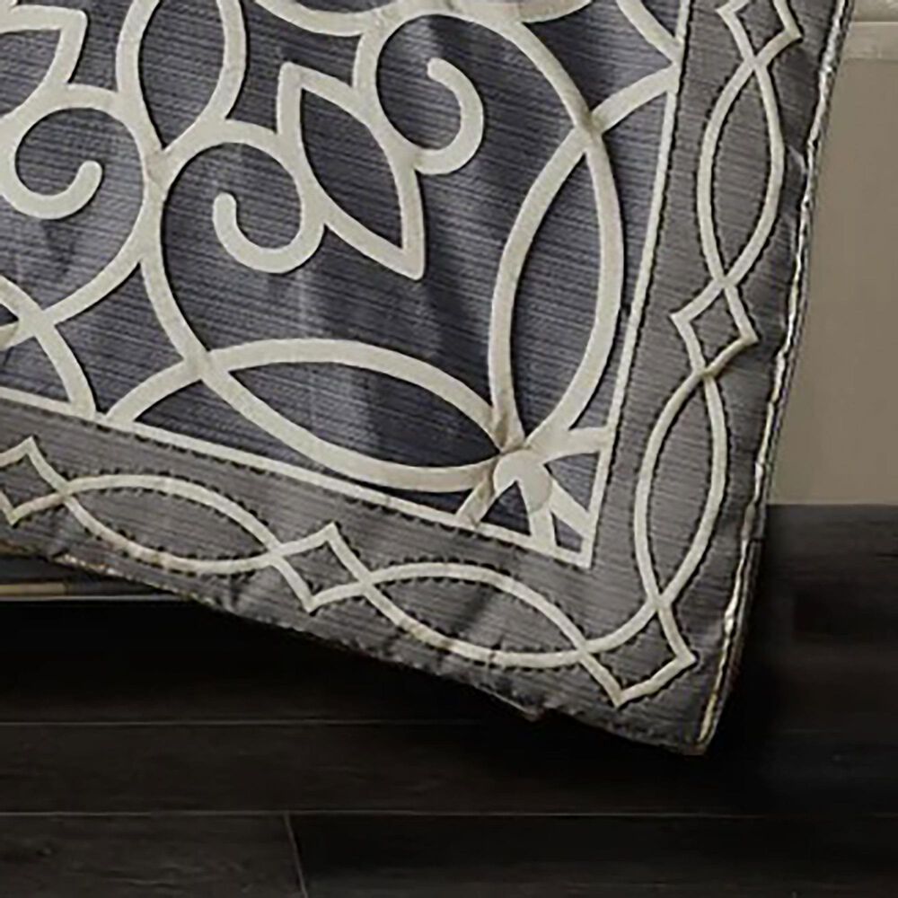 J. Queen New York Deco 4-Piece Queen Comforter Set in Charcoal, , large
