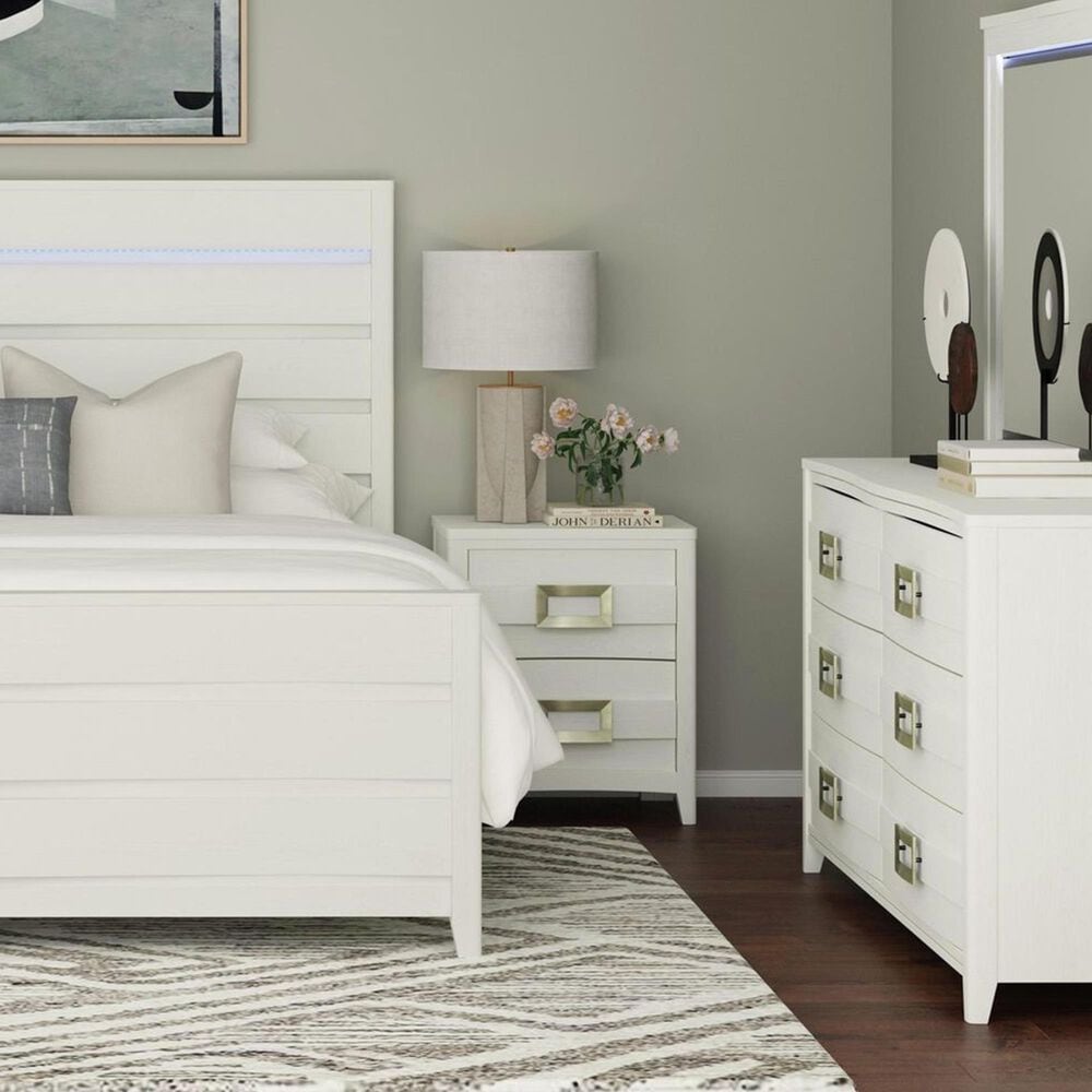 Mayberry Hill Tobias 2-Drawer Nightstand in White, , large