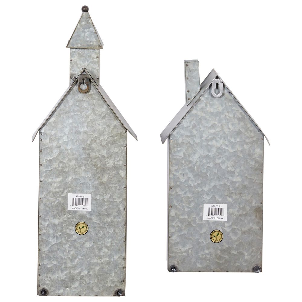 Maple and Jade Farmhouse Church Candle Holder in Gray &#40;Set of 2&#41;, , large