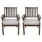 Hearth and Haven Outdoor Aluminum Dining Chair with Cushion in Gray (Set of 2), , large
